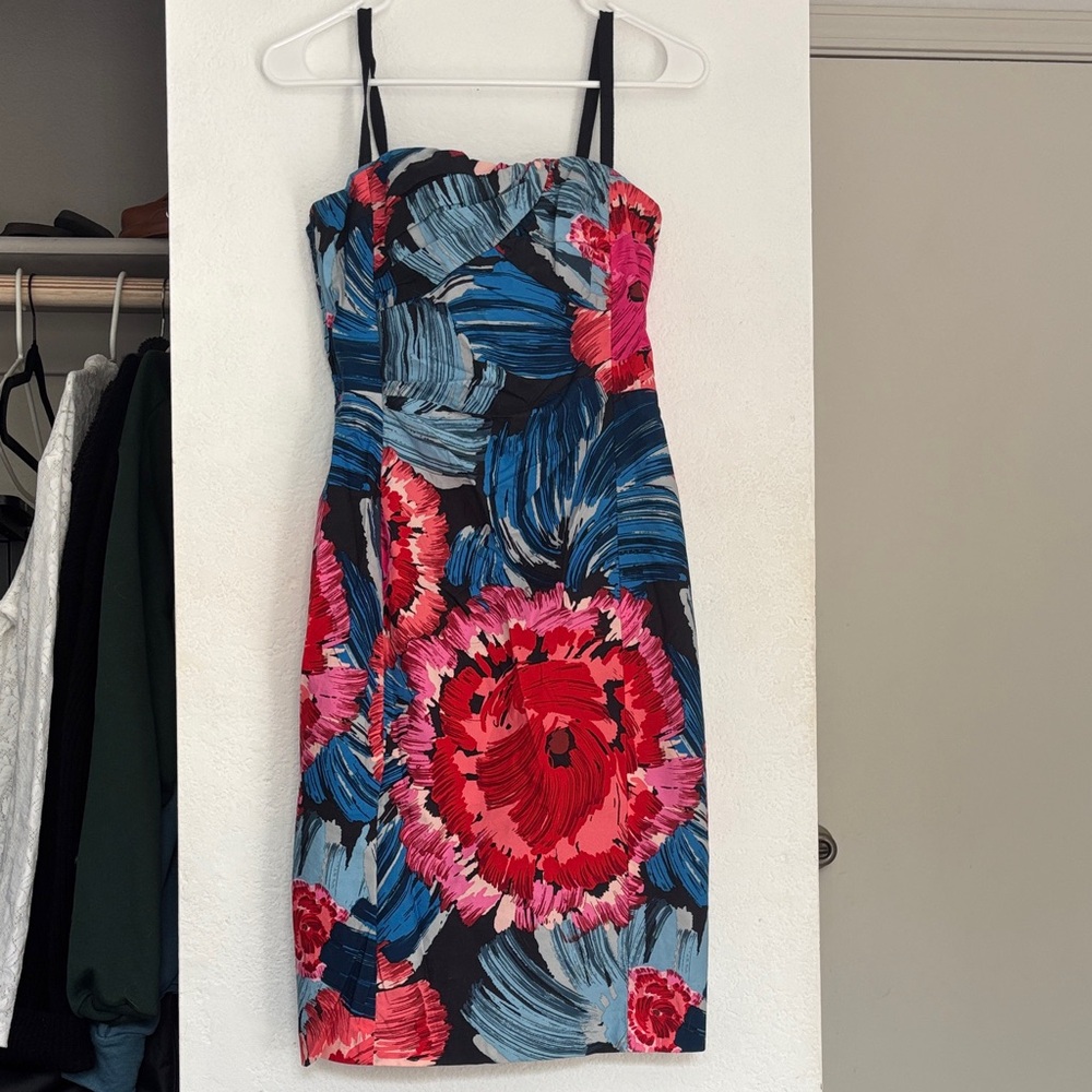 Nanette Lepore Strapless Dress - Pink and Blue Floral